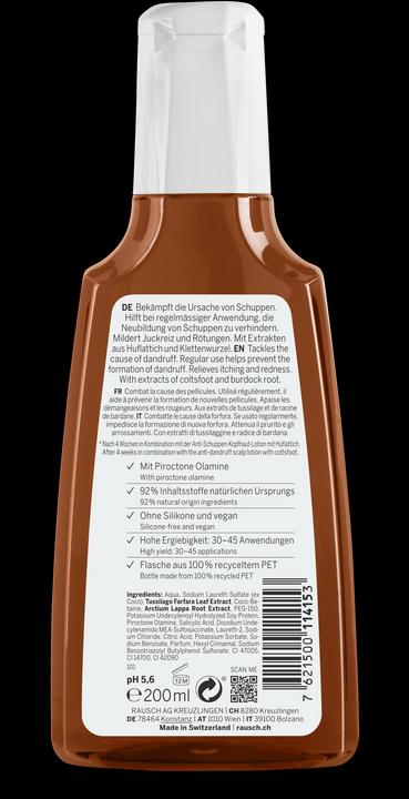 Immagine prodotto Rausch Shampoo Antiforfora con Coltsfoot Duo 2 fl 200 ml (400 ml, Shampoo liquido)