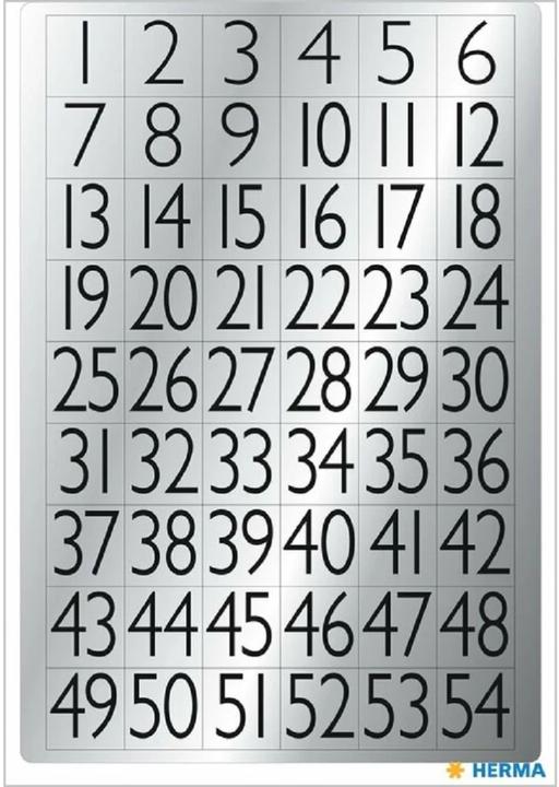 Actual product image HERMA Numbers Labels