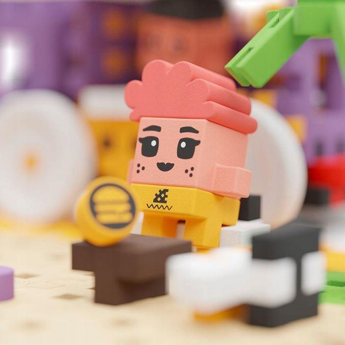 Actual product image Marioinex Building Blocks Mini Waffle - Snack Wagon