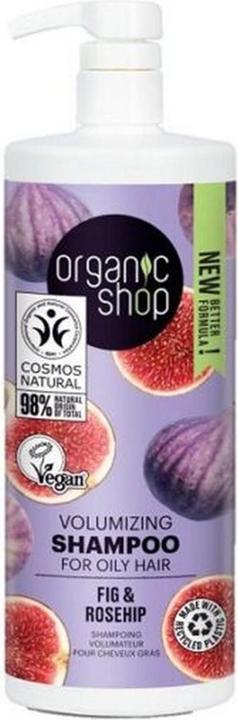 Organic Shop Volumenspendendes Shampoo für fettiges Haar Feige und Hagebutte 1000ml (1000 ml)