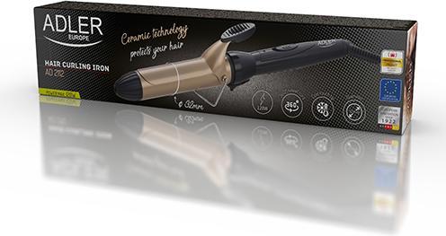 Immagine prodotto Adler Arricciacapelli AD 2112 Sistema di riscaldamento in ceramica, 55 W, nero (32 mm)