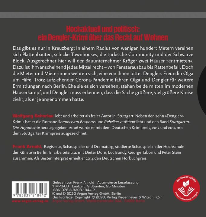 Produktbild Kreuzberg Blues (Wolfgang Schorlau, Frank Arnold, Deutsch)