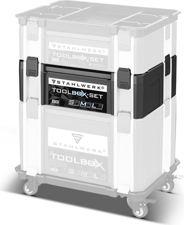 Produktbild Stahlwerk Toolbox Grösse M 443 x 310 x 151 mm stapelbare Systembox mit Tragegriff (1 Teile)