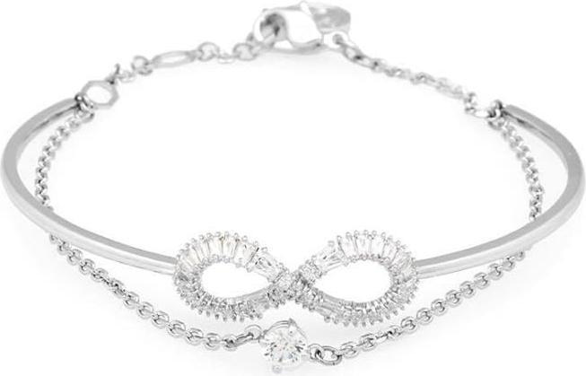 Swarovski Hyperbola Armreif Unendlichkeit Weiss (16.50 cm, Swarovski Metall)