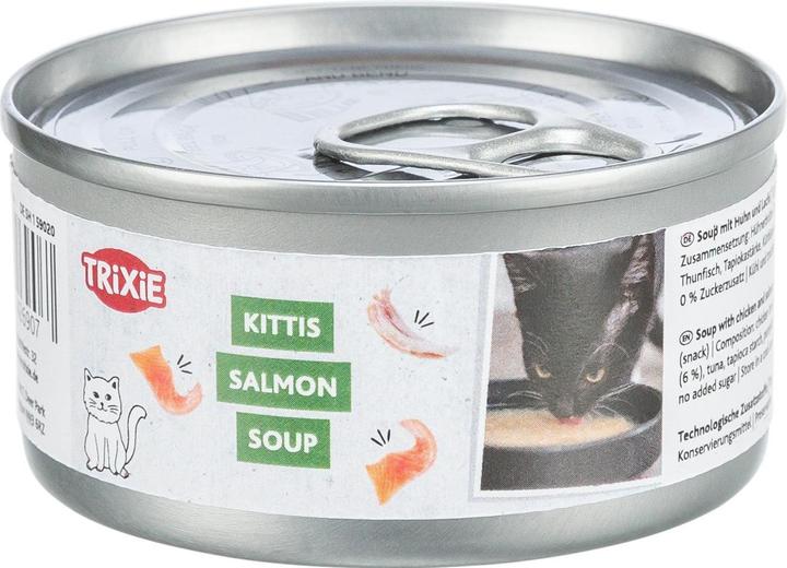 Produktbild Trixie Katzen-Nahrungsergänzung Salmon Soup, Huhn und Lachs, 80 g (Adult, 1 Stk., 80 g)