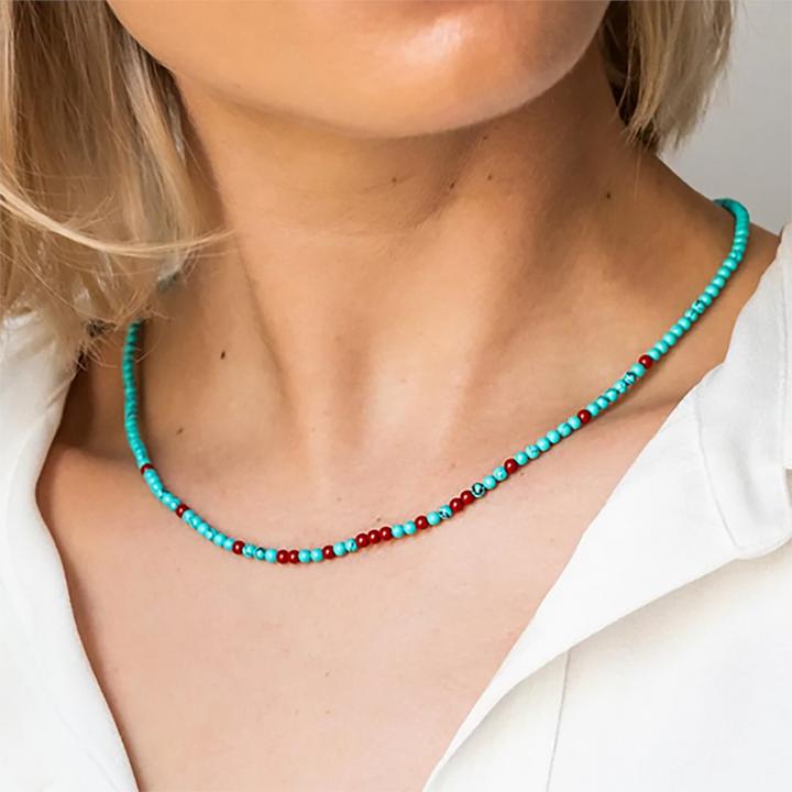 Immagine prodotto Ti Sento Milano Collana con pietre turchesi 3939TQ/42 (Argento 925, 48 cm)