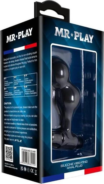 Produktbild Mr. Play Mr Play - Vibrierender Analplug Aus Silikon Schwarz
