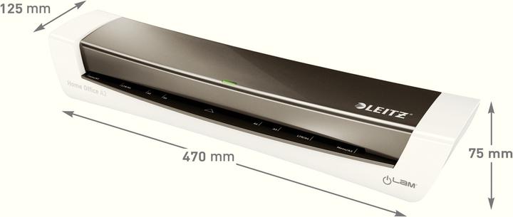 Image du produit Leitz Laminateur Ilam A3 9176-0000 gris foncé/blanc Bundle (80 - 125 µm, A3)