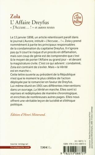 Produktbild L'affaire Dreyfus : J'accuse...! et autres textes (Französisch, Emile Zola, 2019)