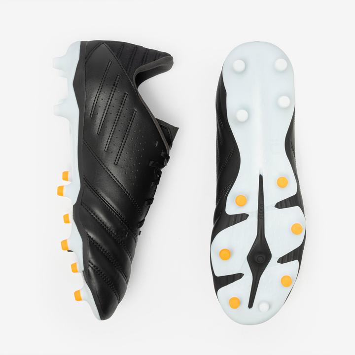 Immagine prodotto Kipsta Damen/Herren Fussball Nockenschuhe Leder FG - Viralto II Matador schwarz (45)