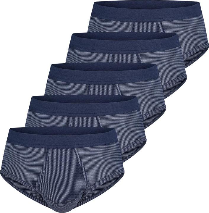ESGE 5er Pack - Feinripp Ringel Slip mit Eingriff