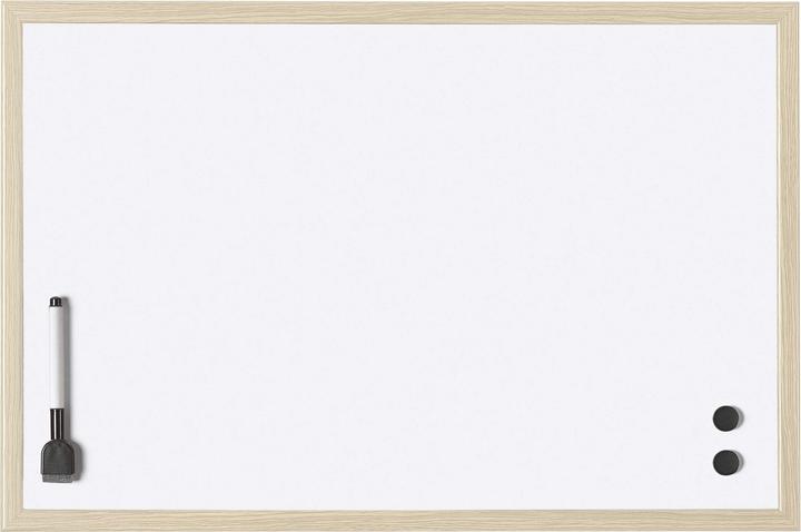 Magnetoplan Lavagna bianca con telaio in Mdf (60 x 40 cm)