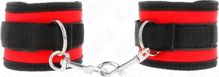 Kink Nylon Bind Handcuffs With Velcro Fastener Red-Black Model 2 Adjustable 18-35 cm X 6