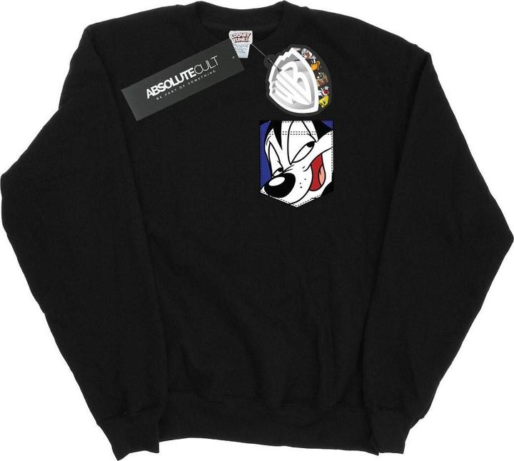Looney Tunes Pepe Le Pew Face Faux Pocket Sweatshirt (3XL)