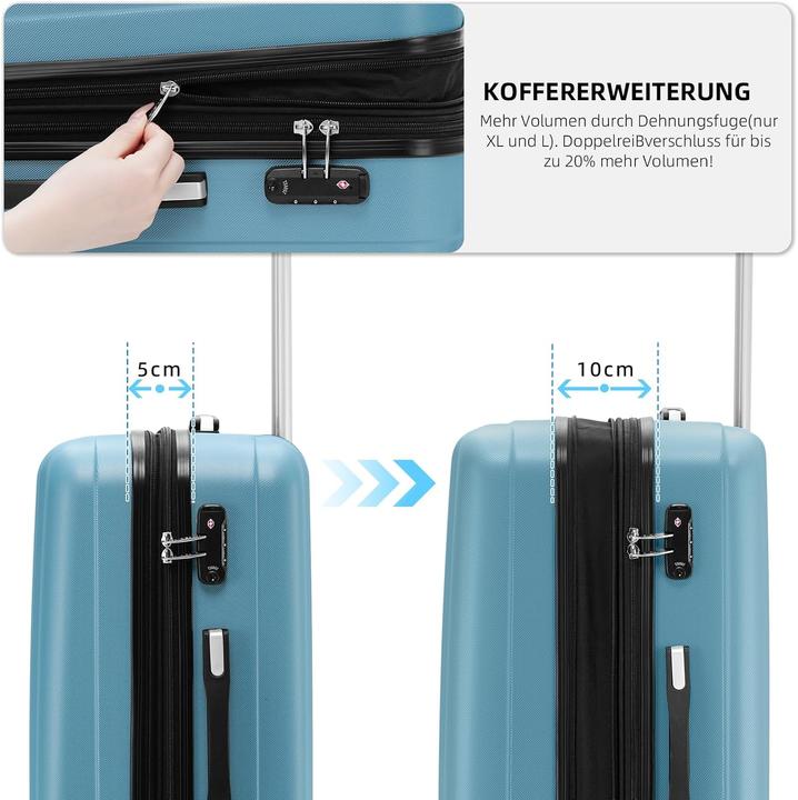 Immagine prodotto Beibye Reisekoffer mit Dehnungsfuge (77 l, M (50 - 90l))