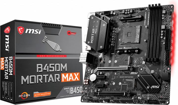 Actual product image MSI B450M Mortar Max (AM4, AMD B450, mATX)