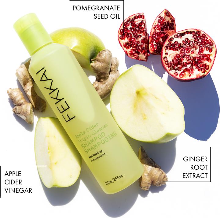 Actual product image Fekkai - Apple Cider Triple Cleanse Shampoo 250 ml (250 ml, Liquid shampoo)