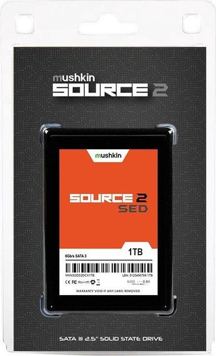 Image du produit Mushkin SSD Source2 SED 2,5 1TB SATA3 (1000 Go, 2.5")
