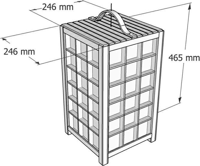 Actual product image Ezeis UZEA LANTERN, CARRES L Price for 1 piece