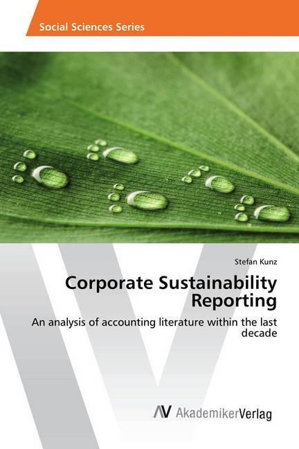 Produktbild Corporate Sustainability Reporting (Stefan Kunz, 2018)