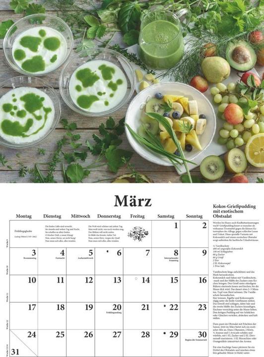 Produktbild DUMONTS neuer Küchenkalender 2025 - Broschürenkalender - mit Rezepten und Gedichten - Format 42 x 29 (42 x 29 cm, Harter Einband, Deutsch)