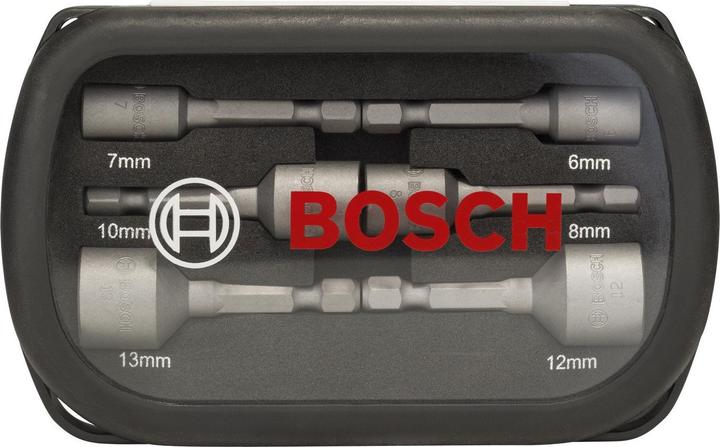 Actual product image Bosch Professional Zubehör Socket wrench set 6 pieces (13 mm, 8 mm, 10 mm, 6 mm, 12 mm, 7 mm)