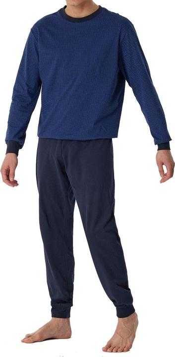Produktbild Schiesser langer Herren Pyjama / Schlafanzug mit Rundhals-Ausschnitt (S)