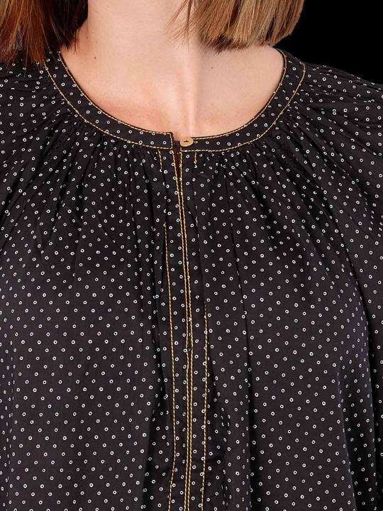 Actual product image Scotch & Soda Balloon Sleeve Blouse Embroidered Black (XS)