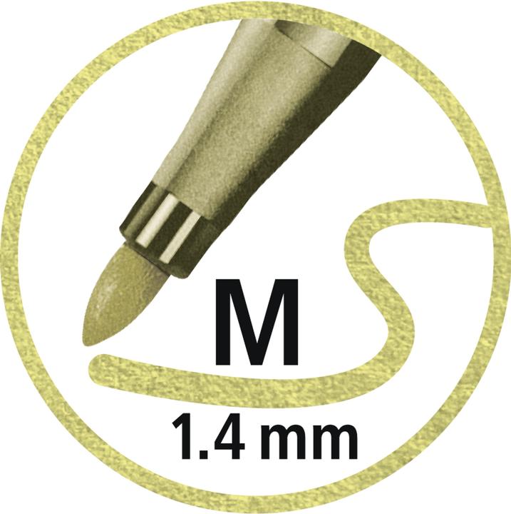 Image du produit STABILO Stylo feutre métallisé Premium - Pen 68 métallisé - pack de 10 - argenté (Argent, 10 x)