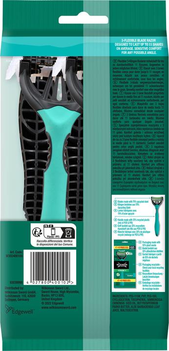 Actual product image Wilkinson Xtreme 3 Sensitive Disposable Razors 8+4 Pack