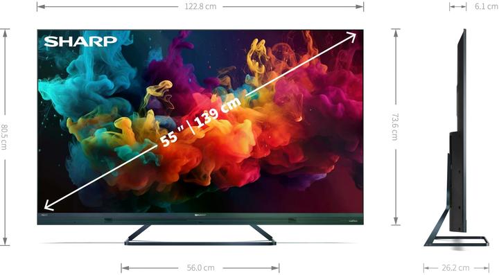 Immagine prodotto Sharp 55FQ5EG (55", QLED, 4K, 2023)