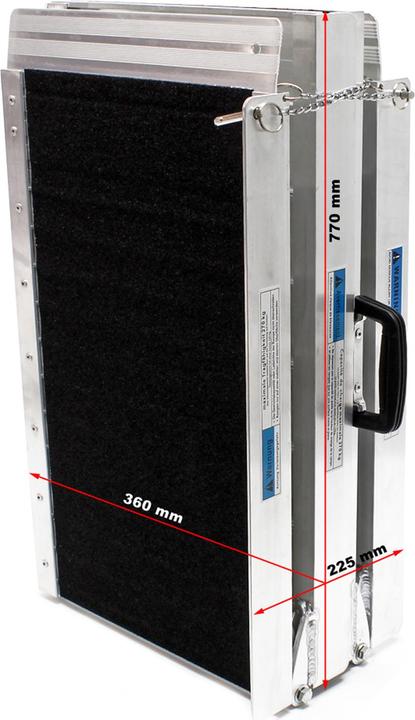 Produktbild Wiltec Rollstuhlrampe 2x faltbar 152cm 270kg rutschfest Rollirampe Alu Rollstuhl