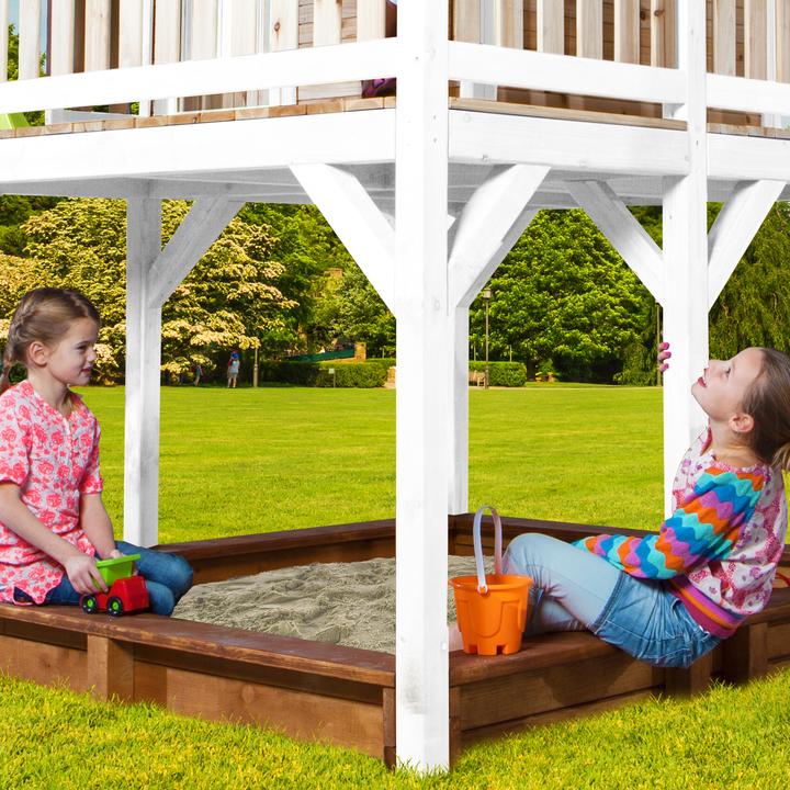 Immagine prodotto Axi Liam Playhouse con altalena singola marrone/bianco - scivolo blu