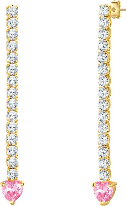 Produktbild Glanzstücke München Damen Herz Sterling Silber Zirkonia Gelbgold - 34424 (Sterling Silber)