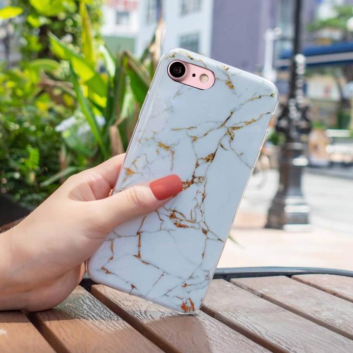 Immagine prodotto Cover-Discount iPhone SE / 8 / 7 - Custodia in gomma siliconica in marmo bianco (Apple iPhone 8, Apple iPhone 7)