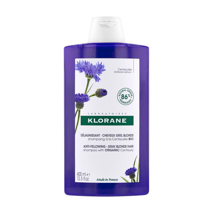 Klorane Anti-Gelbstich Shampoo mit BIO-Kornblume (400 ml, Flüssiges Shampoo)