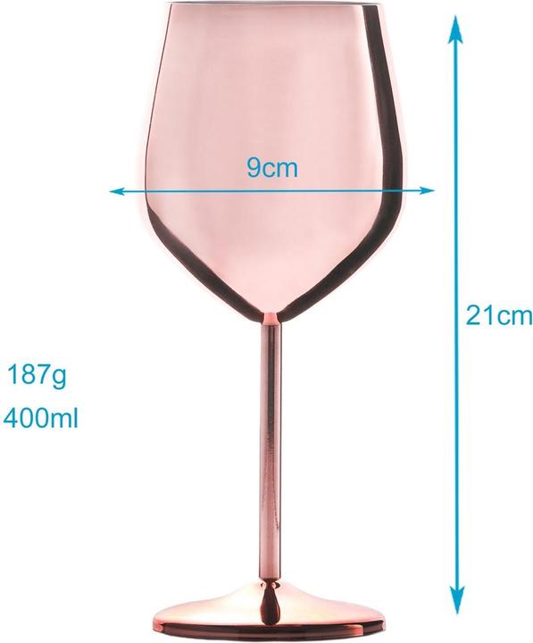 Produktbild Intirilife Weingläser 400 ml Bruchfest (2er-Set) (40 cl, 2 Gläser, Weingläser Set)