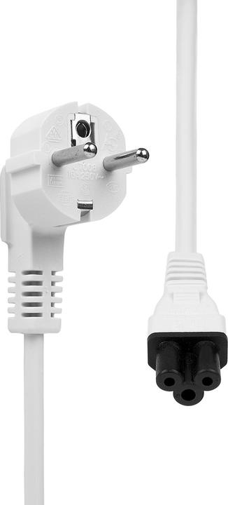 Actual product image ProXtend Power Cord Schuko Angled to C5 1M White (1 m)