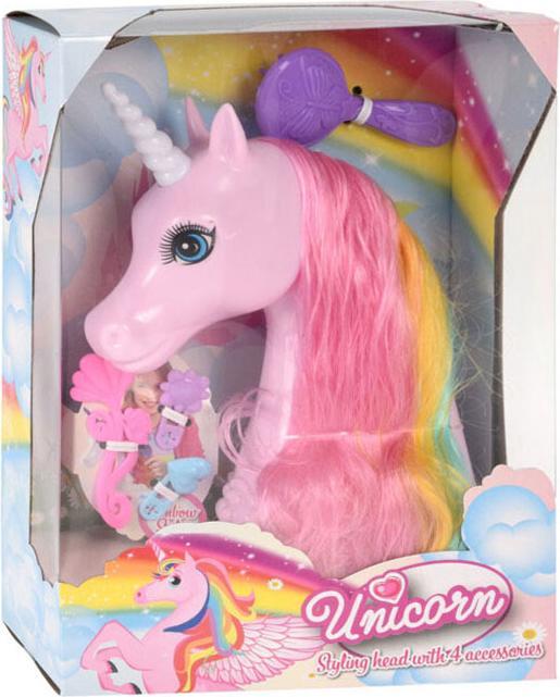Image du produit Tête de coupe de cheveux licorne avec 4 accessoires
