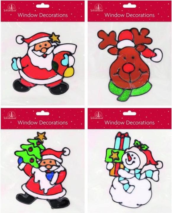 Produktbild Party Delights Weihnachtliche Buntglaseffekt Fenstersticker