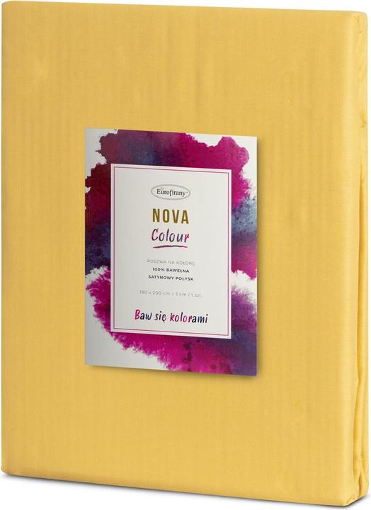 Produktbild Eurofirany NOVA COLOR POS / NOVAC / MU / PO Cotton duvet cover with satin sheen, 220X200 cm, color: mustard (Duvetbezug, 220 x 200 cm)