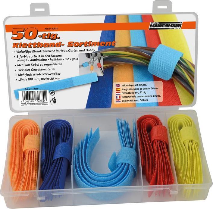Produktbild Mannesmann Klettband-Set, 50-tlg.
