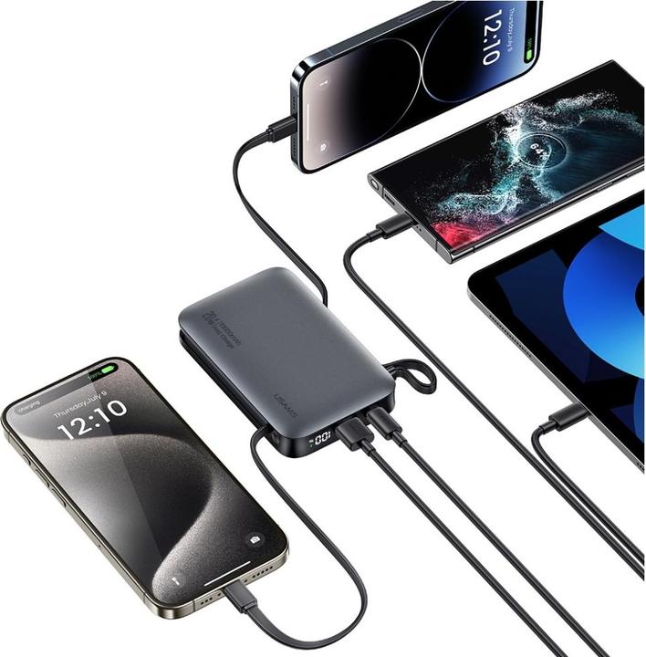 Produktbild Usams Powerbank XR Series CD228 10000mAh 20W + kabel USB-C/Lightning biały (10000 mAh, 20 W, 20 Wh)
