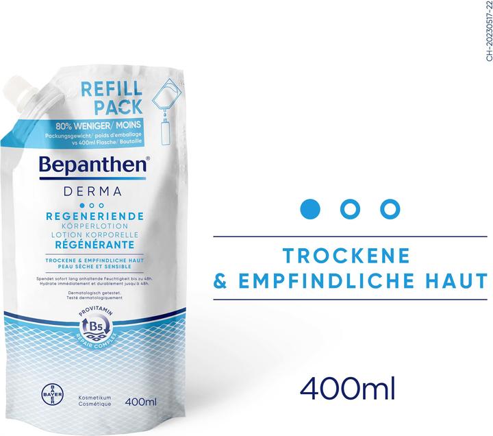 Produktbild Bepanthen Derma Regenerierende Körperlotion - Nachfüllbeutel (Körperlotion, 400 ml)