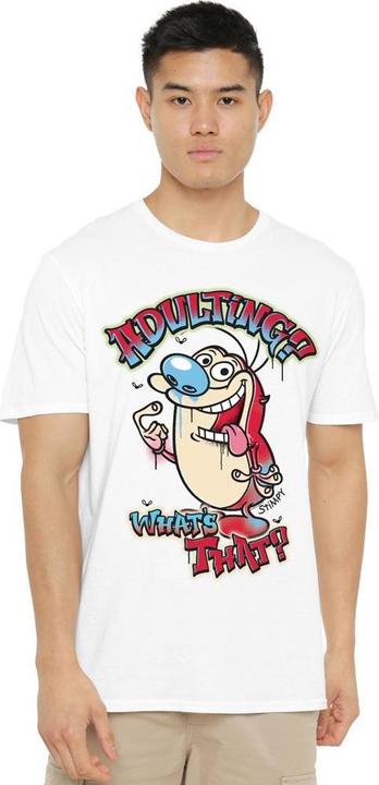Immagine prodotto Ren & Stimpy Adulting Whats That? Maglietta Uomo (4XL)