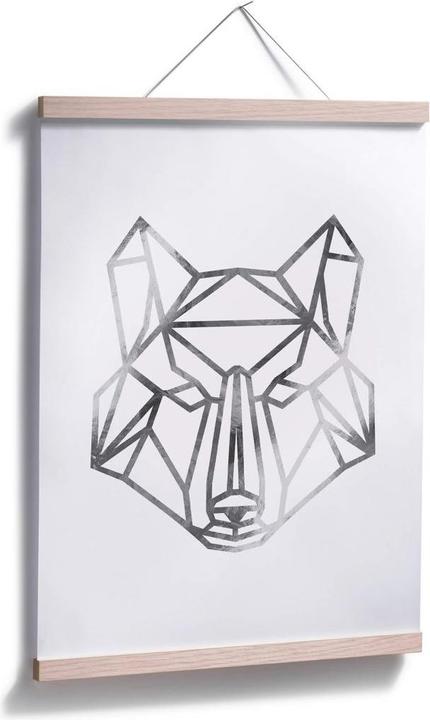 Image du produit Trenddeko Loup origami - aspect argenté (80 x 100 cm)