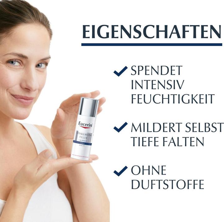 Image du produit Eucerin HYALURON-FILLER + 3x EFFECT 5% urée soin de nuit (50 ml, Crème de nuit)