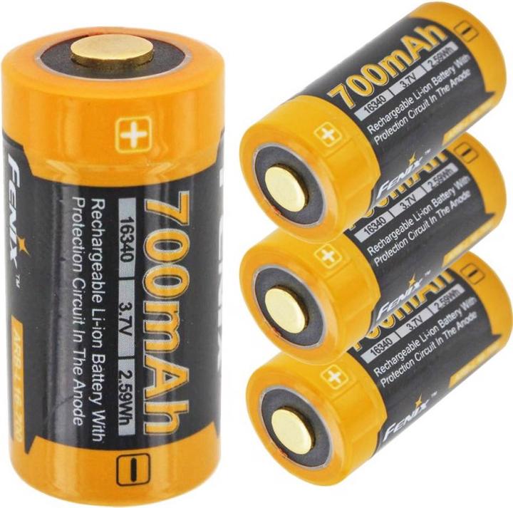 Produktbild Fenix 4x CR123 A Akku inkl. AkkuBox ideal für Überwachungskamera Arlo, LED-Taschenlampen