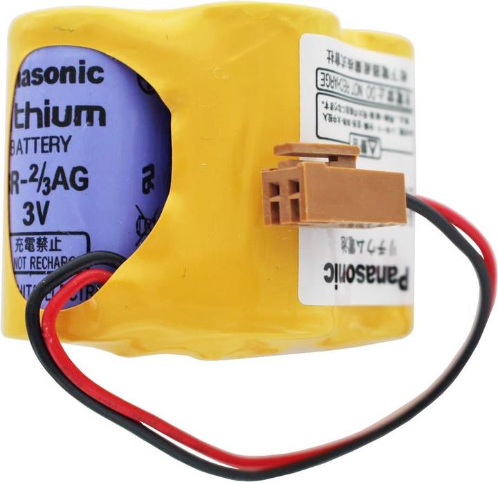 Actual product image Panasonic Battery CNC BR-2/3AGCT4A, Fanuc A98L-0031-0025, BR-2/3AG (1 pcs., 2400 mAh)