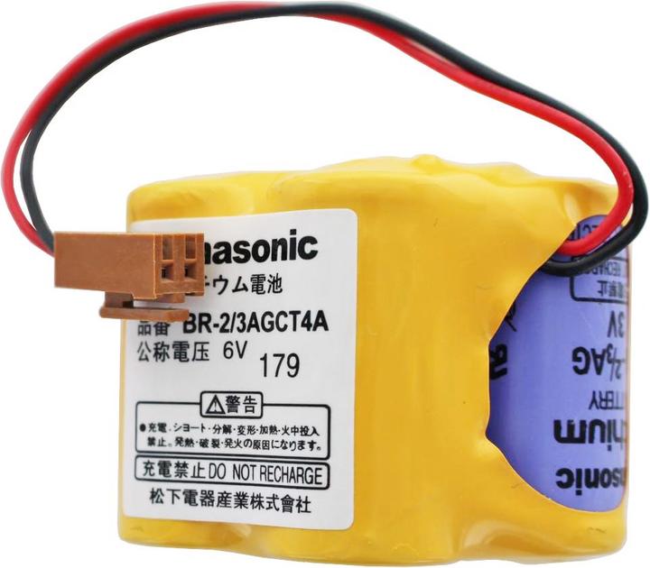 Actual product image Panasonic Battery CNC BR-2/3AGCT4A, Fanuc A98L-0031-0025, BR-2/3AG (1 pcs., 2400 mAh)